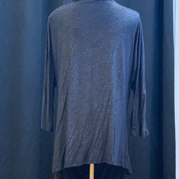 Lane‎ Bryant Black Drape Blouse - Picture 3 of 6